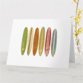 Longboard surfplanken Retro Style Surfing Kaart (Gele Bloem)