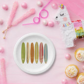 Longboard surfplanken  Retro Style Surfing Papieren Bordje (Feest)