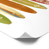 Longboard surfplanken  Retro Style Surfing Poster (Hoek)