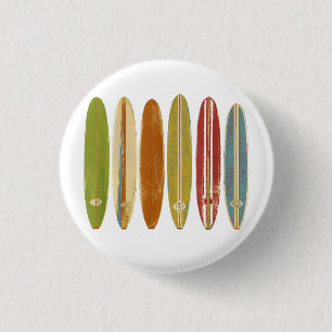 Longboard surfplanken  Retro Style Surfing Ronde Button 3,2 Cm