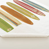 Longboard surfplanken  Retro Style Surfing Sherpa Deken (3/4)