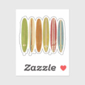Longboard surfplanken  Retro Style Surfing Sticker (Vel)