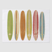 Longboard surfplanken Retro Style Surfing Tissuepapier (Voorkant)