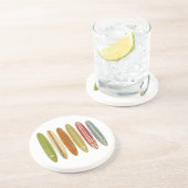 Longboard surfplanken  Retro Style Surfing Zandsteen Onderzetter (Zijkant)