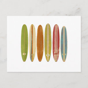 Longboard Surfplanken Vintage Retro Stijl Surfen Briefkaart