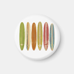 Longboard Surfplanken Vintage Retro Stijl Surfen Magneet
