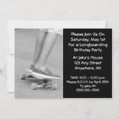 Longboard verjaardagsfeestje kaart (Achterkant)