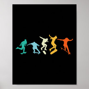 Longboard vrij bord Skateboarden Skater Poster