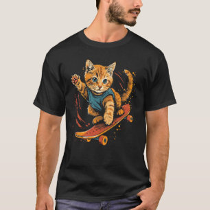 Longboarder Kat op Longboarden T-shirt
