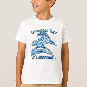 Longboat Key Florida Vakantie Tribale Dolfijnen T-shirt