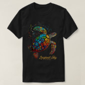 Longboat Key Florida Zee Schildpad Souvenir  V T-shirt (Design voorkant)