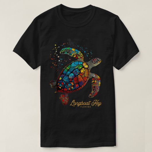 Longboat Key Florida Zee Schildpad Souvenir  V T-shirt (Design voorkant)