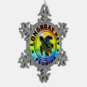 Longboat Key Florida Zee Schildpad Tin Sneeuwvlok Ornament (Links)