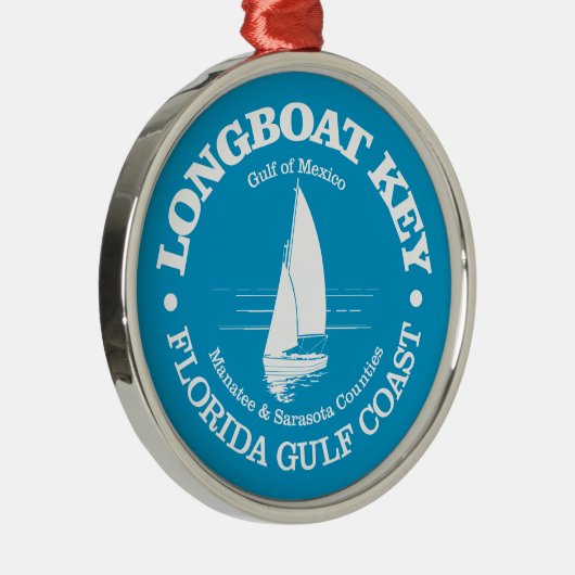 Longboat Key (zeilboot) Metalen Ornament (Rechts)