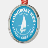 Longboat Key (zeilboot) Metalen Ornament (Links)