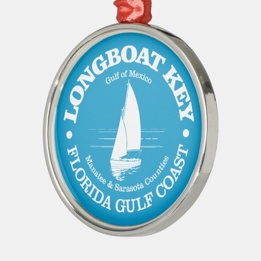 Longboat Key (zeilboot) Metalen Ornament (Links)