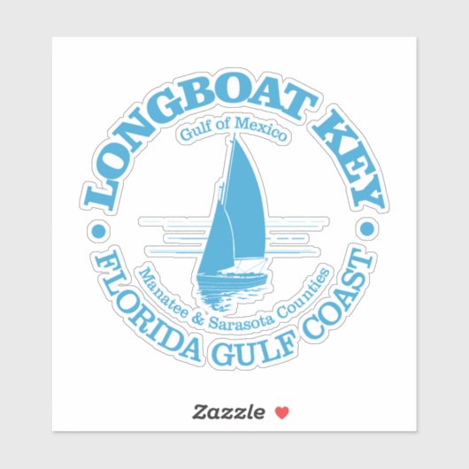 Longboat Key (zeilboot) Sticker (Vel)