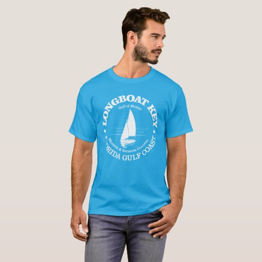 Longboat Key (zeilboot) T-shirt (Voorkant volledig)