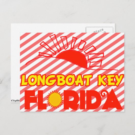 Longboot Key, Florida Briefkaart (Voorkant / Achterkant)