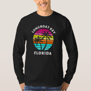Longboot Key Florida Sunset Palm Trees Family Vaca T-shirt