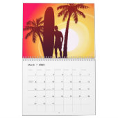 Longbord en palmen kalender (Mar 2026)