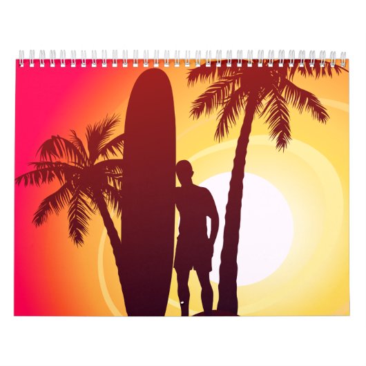 Longbord en palmen kalender (Hoes)