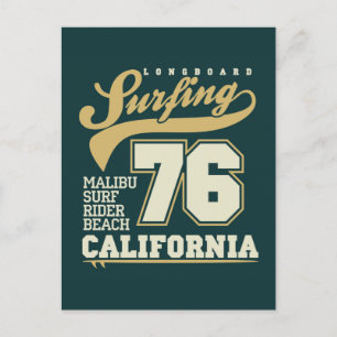Longbordsurfen   Californië 76 Briefkaart