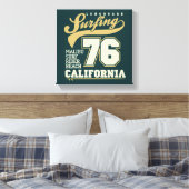 Longbordsurfen | Californië 76 Canvas Afdruk (Insitu (Slaapkamer))