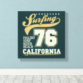 Longbordsurfen | Californië 76 Canvas Afdruk (Insitu (Houten vloer))