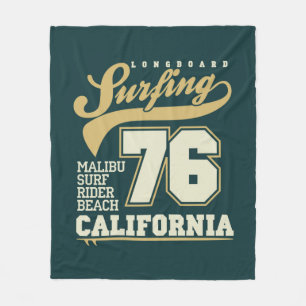 Longbordsurfen   Californië 76 Fleece Deken