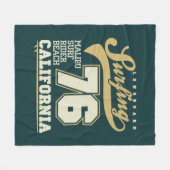 Longbordsurfen | Californië 76 Fleece Deken (Voorkant (Horizontaal))