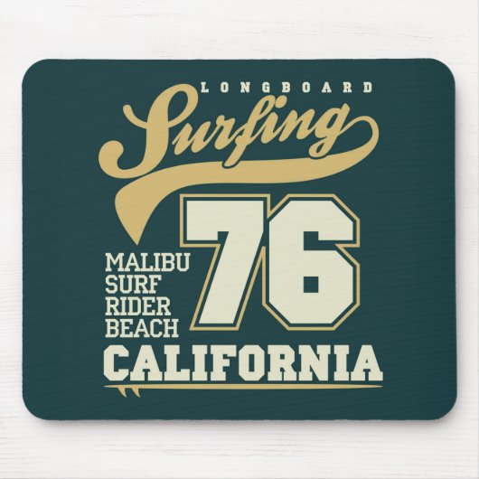 Longbordsurfen | Californië 76 Muismat (Voorkant)
