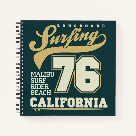 Longbordsurfen | Californië 76 Notitieboek (Voorkant)