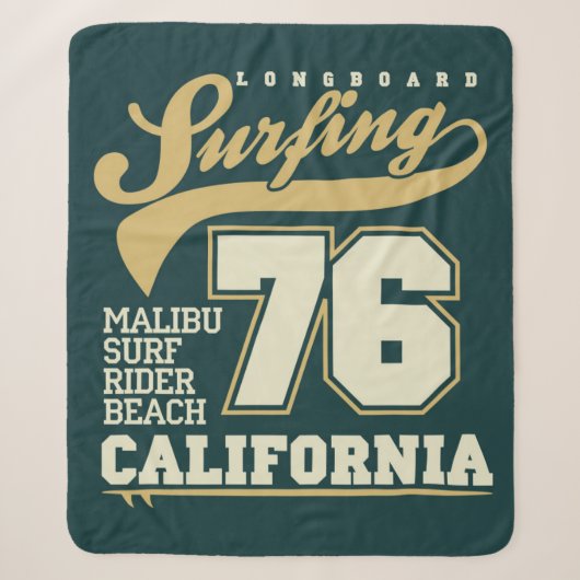 Longbordsurfen | Californië 76 Sherpa Deken (Voorkant)