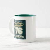 Longbordsurfen | Californië 76 Tweekleurige Koffiemok (Voorkant links)
