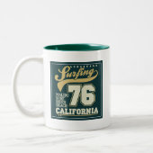 Longbordsurfen | Californië 76 Tweekleurige Koffiemok (Links)
