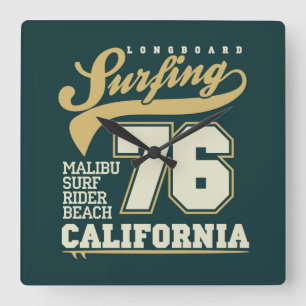 Longbordsurfen Californië 76 Vierkante Klok