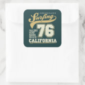 Longbordsurfen | Californië 76 Vierkante Sticker (Tas)