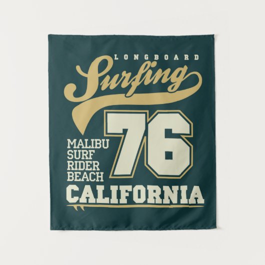 Longbordsurfen | Californië 76 Wandkleed (Voorkant)