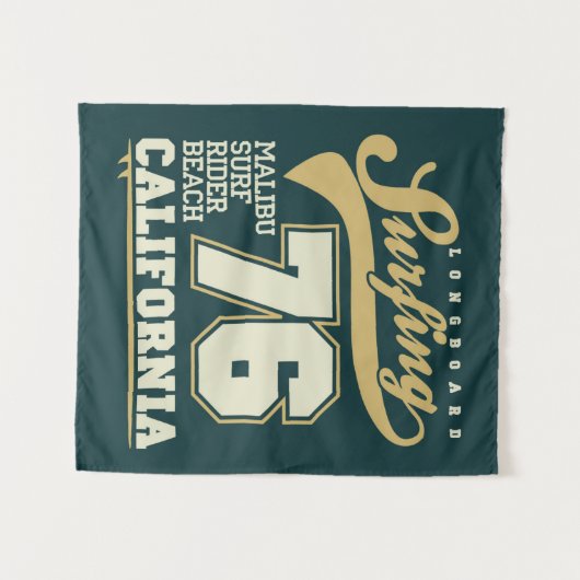 Longbordsurfen | Californië 76 Wandkleed (Voorkant (horizontaal))