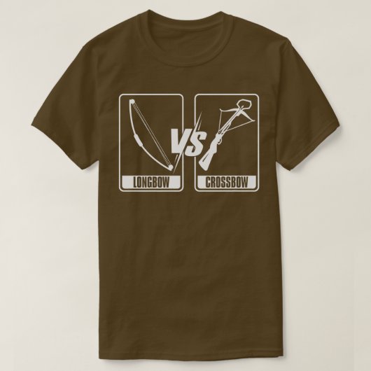 Longbow Vs Crossbow Bow Arrow Club Competitio T-shirt (Design voorkant)
