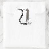 Longcat is lang ronde sticker (Tas)