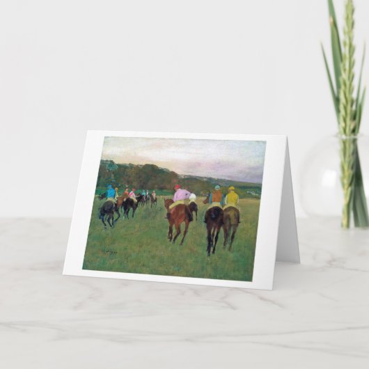 Longchamp Race Horse, Edgar Degas Kaart (Voorkant)