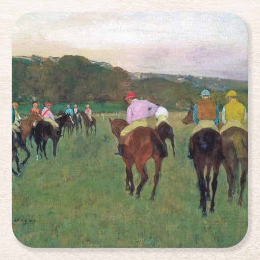 Longchamp Race Horse, Edgar Degas Kartonnen Onderzetters (Voorkant)