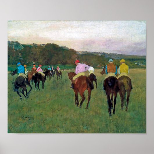 Longchamp Race Horse, Edgar Degas Poster (Voorkant)