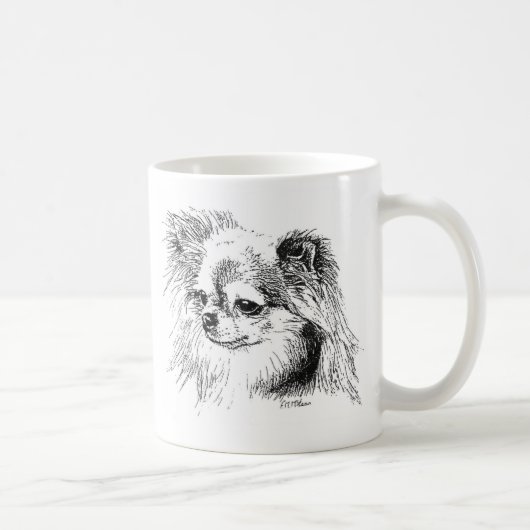 Longcoat chihuahua koffiemok (Rechts)
