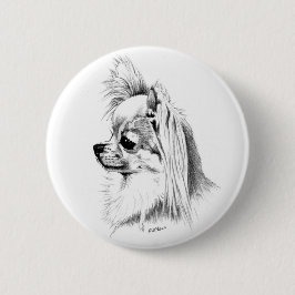 Longcoat chihuahua ronde button 5,7 cm
