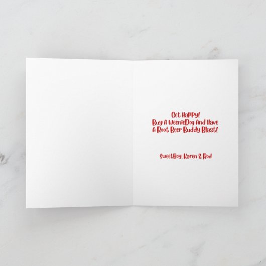 LongDogs en Root Beer Buddies Kaart (Binnen)