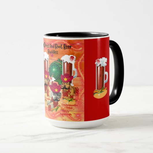 LongDogs en Root Beer Buddies Mok (Voorkant rechts)