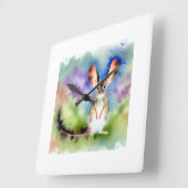 Longeared Jerboa 200824AREF110 - Watercolor Vierkante Klok (Hoek)